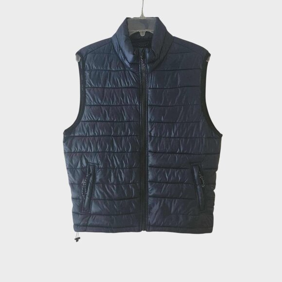 Aeropostale Puffer Vest Quilted Zip Lightweight Outerwear Blue Mens Medium - Picture 1 of 9